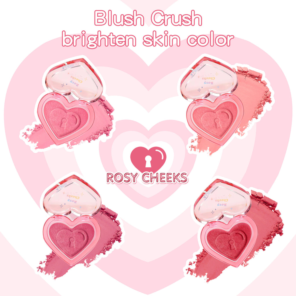 Olibolla Peach Heart Blush Contour Compact Not Easy To Fly