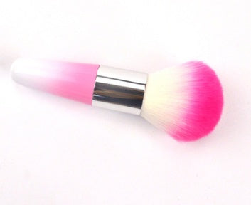 Naiqi spot wholesale blush brush plastic short rod PVC packaging makeup brush multicolor optional whitewash