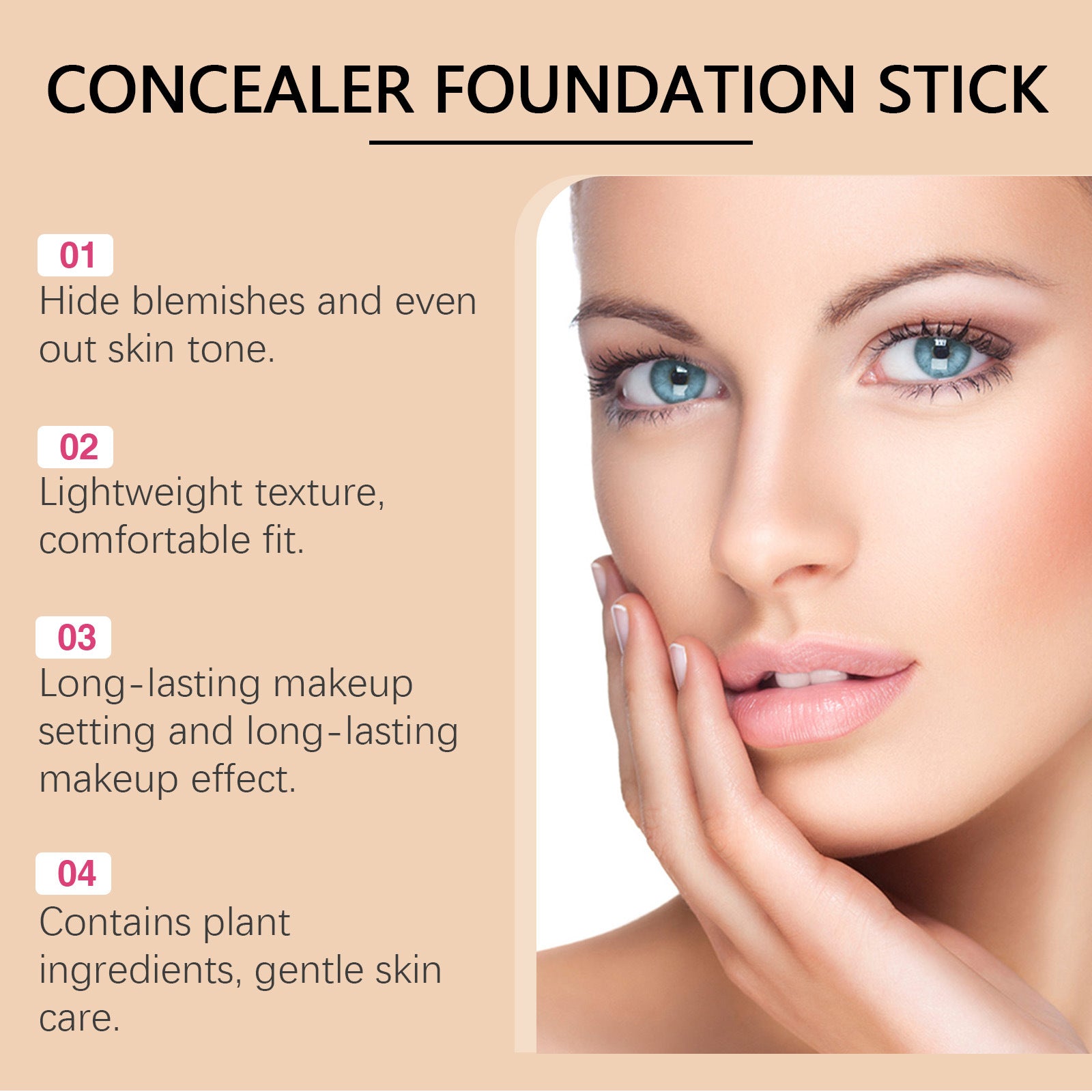 Concealer Stick Foundation Portable Waterproof And Sweatproof