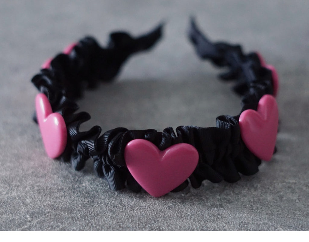 Ornament Set Original Handmade Heart Pleated Lotus Leaf Headband
