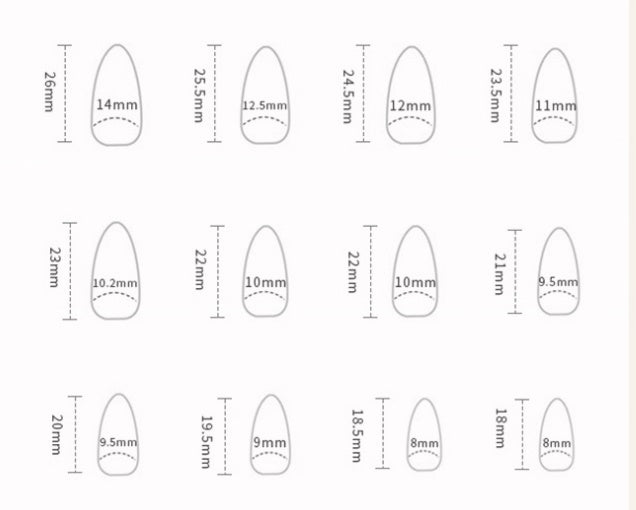 Round Head Almond Nail Matte Texture
