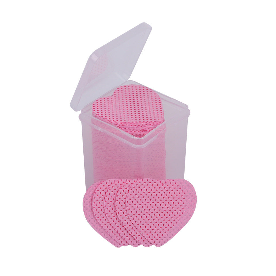 Heart-shaped Sponge Wipe Cotton For Nail Removing Pieces Clean Cotton Sheet