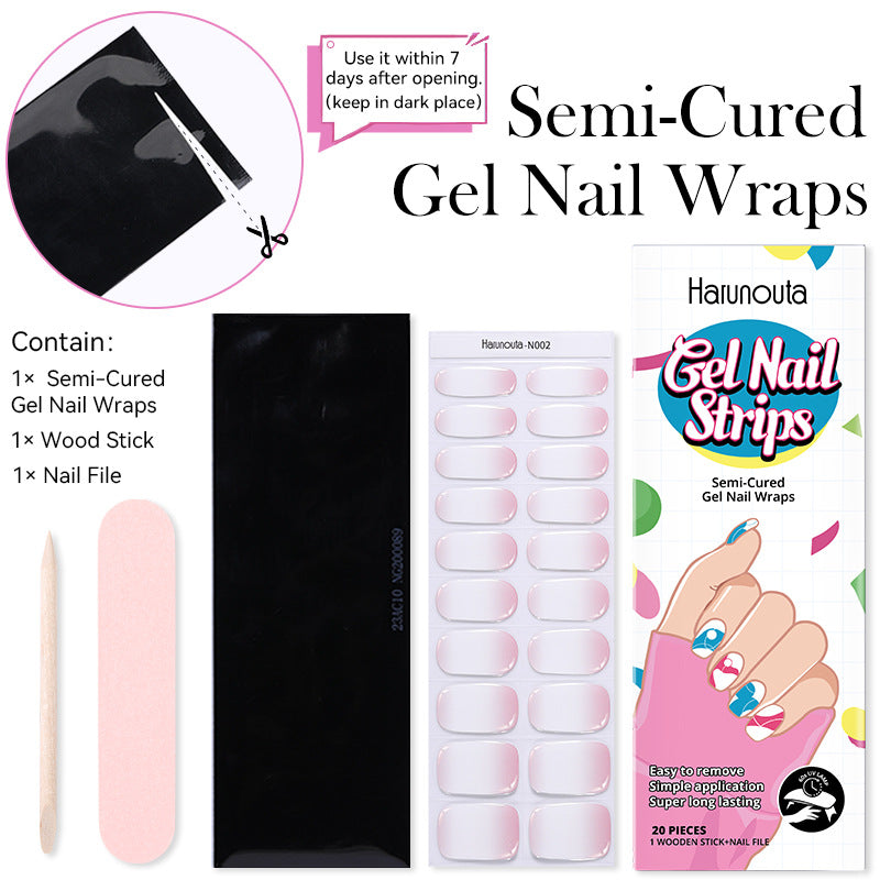 Harunouta Semi-curing French Gel Nail Stickers