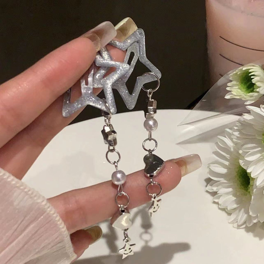 Dopamine Sweet Cool Y2g Pentagram Tassel Hairpin