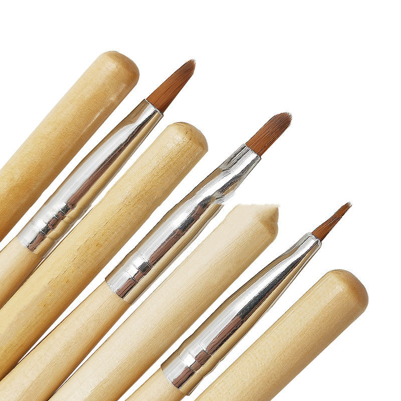 Round Head Phototherapy Pen 7 Set Pen Nail Line Pen Wooden Pole Phototherapy Pen