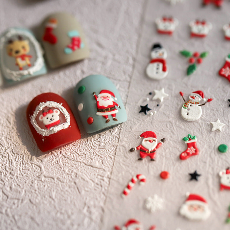 Gilant Night 5D Thin Tough Three-dimensional Nail Stickers Adhesive Nail Sticker Ornament