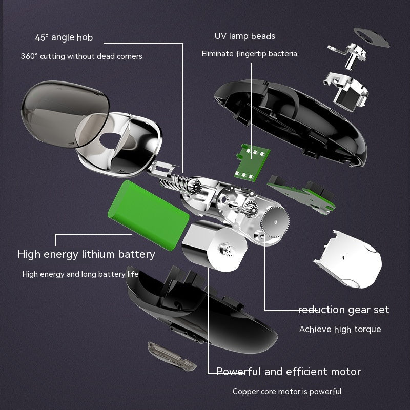 Lilac Electric Nail Clippers Automatic Nail Piercing Device