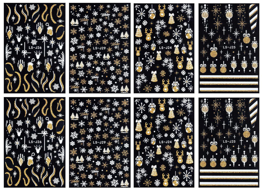 Nail Stickers Winter Snowflake Elk Christmas