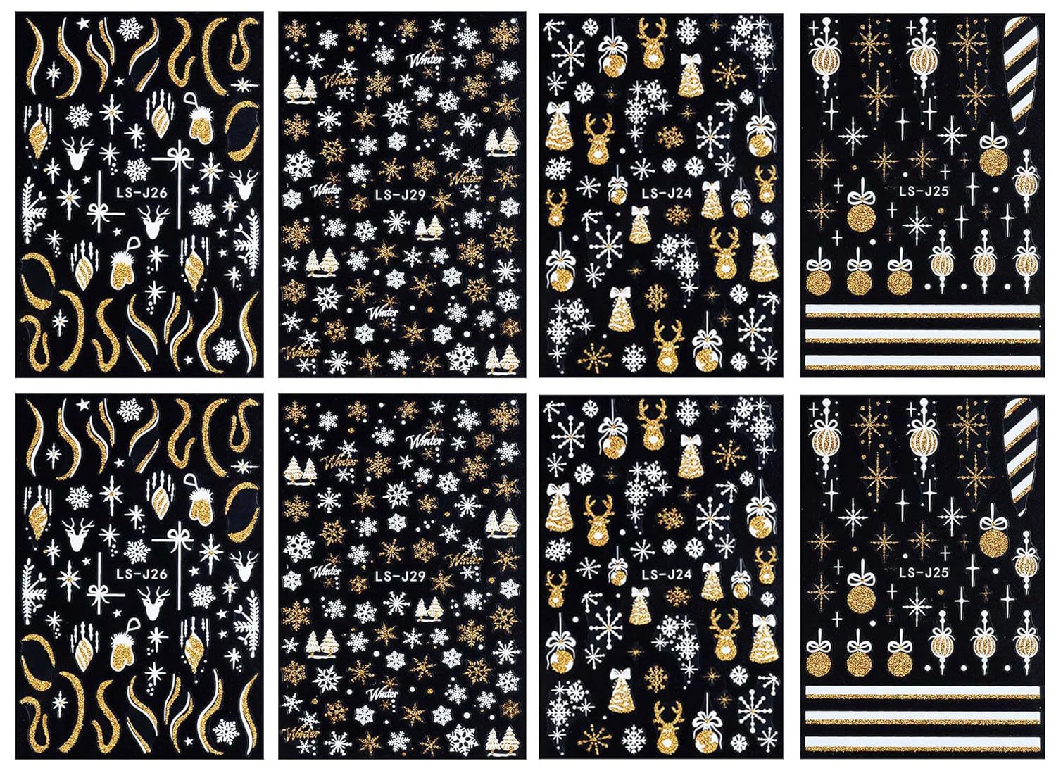 Nail Stickers Winter Snowflake Elk Christmas