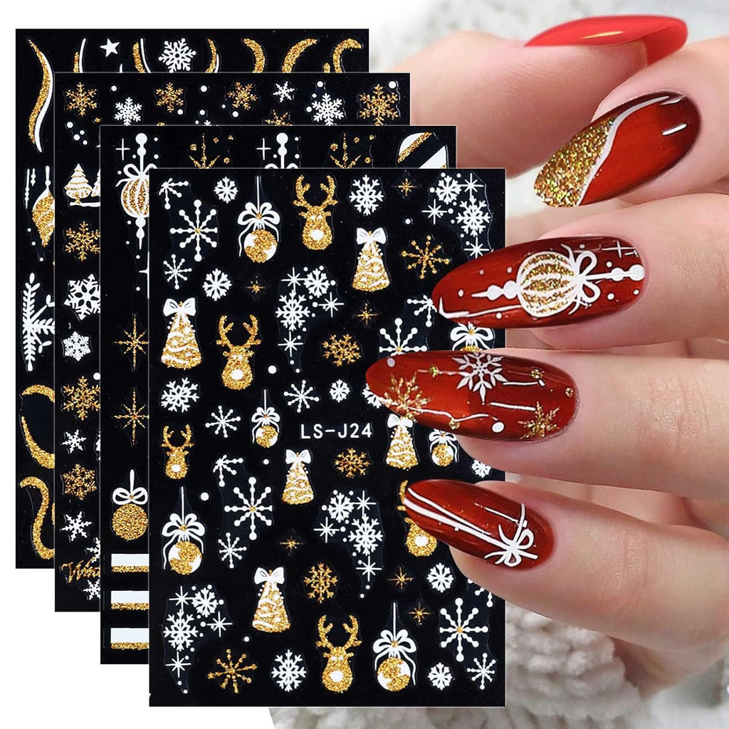 Nail Stickers Winter Snowflake Elk Christmas