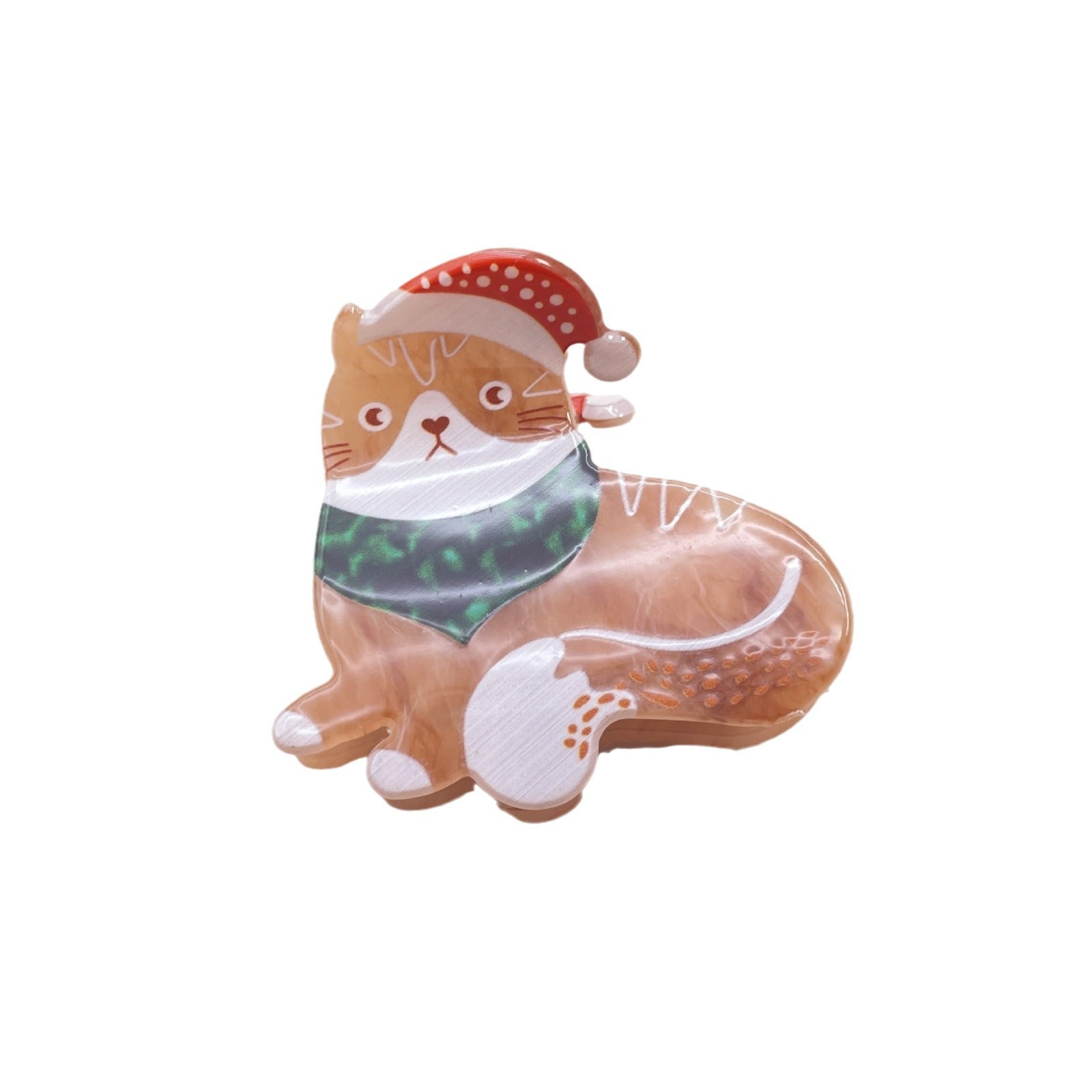 Animal Cat Christmas Acrylic Barrettes