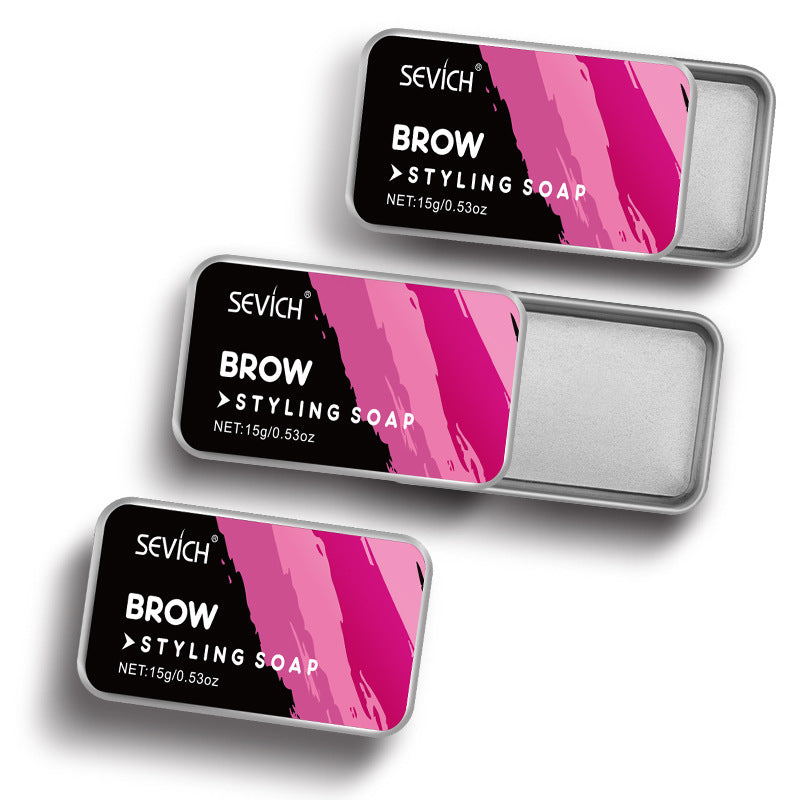 Waterproof colorless transparent soap type eyebrow cream