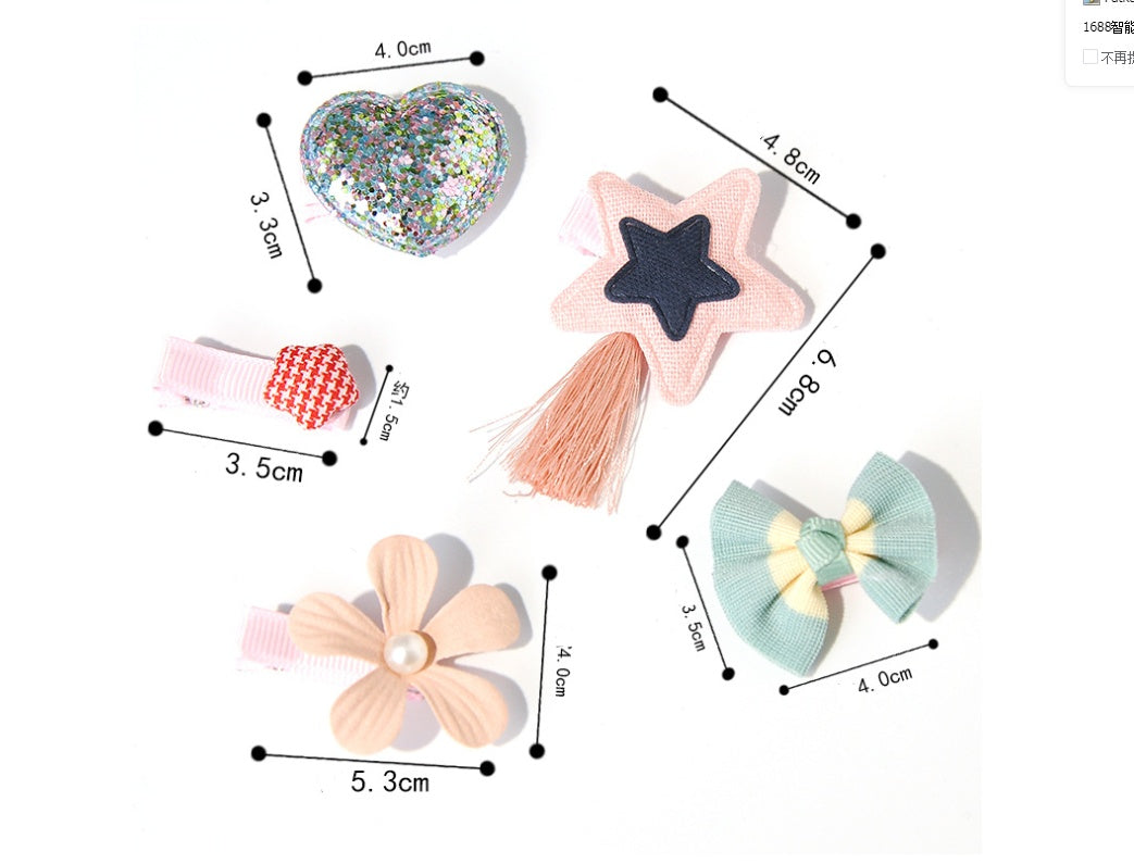 Children's small hairpin crown tiara hair accessories set
