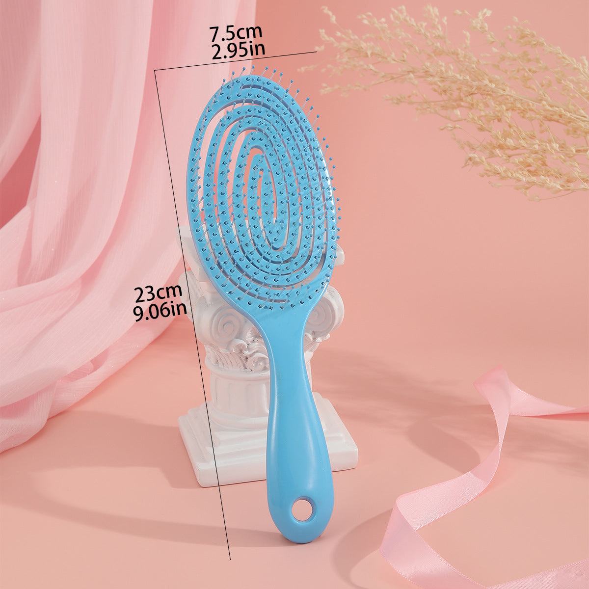Hollow Hair Handheld Candy Color Dry Comb