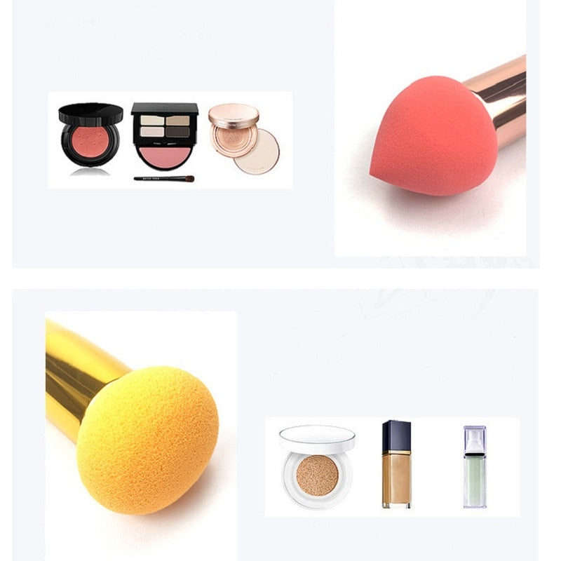 Three Brushes Set Sponge Beauty Blender Cushion Compact Wet And Dry Dual-use Beauty Blender Makeup Tools