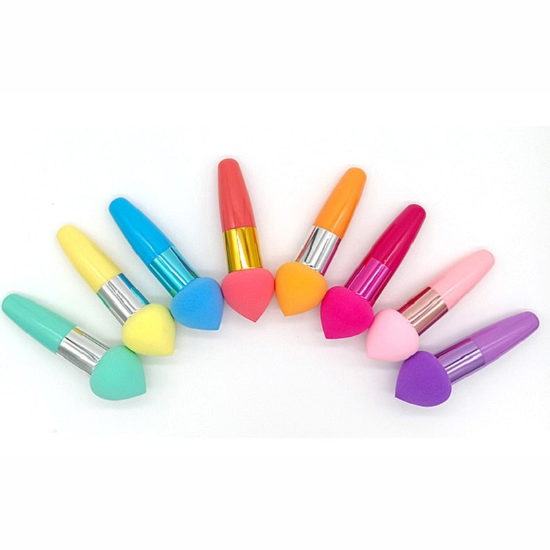 Three Brushes Set Sponge Beauty Blender Cushion Compact Wet And Dry Dual-use Beauty Blender Makeup Tools