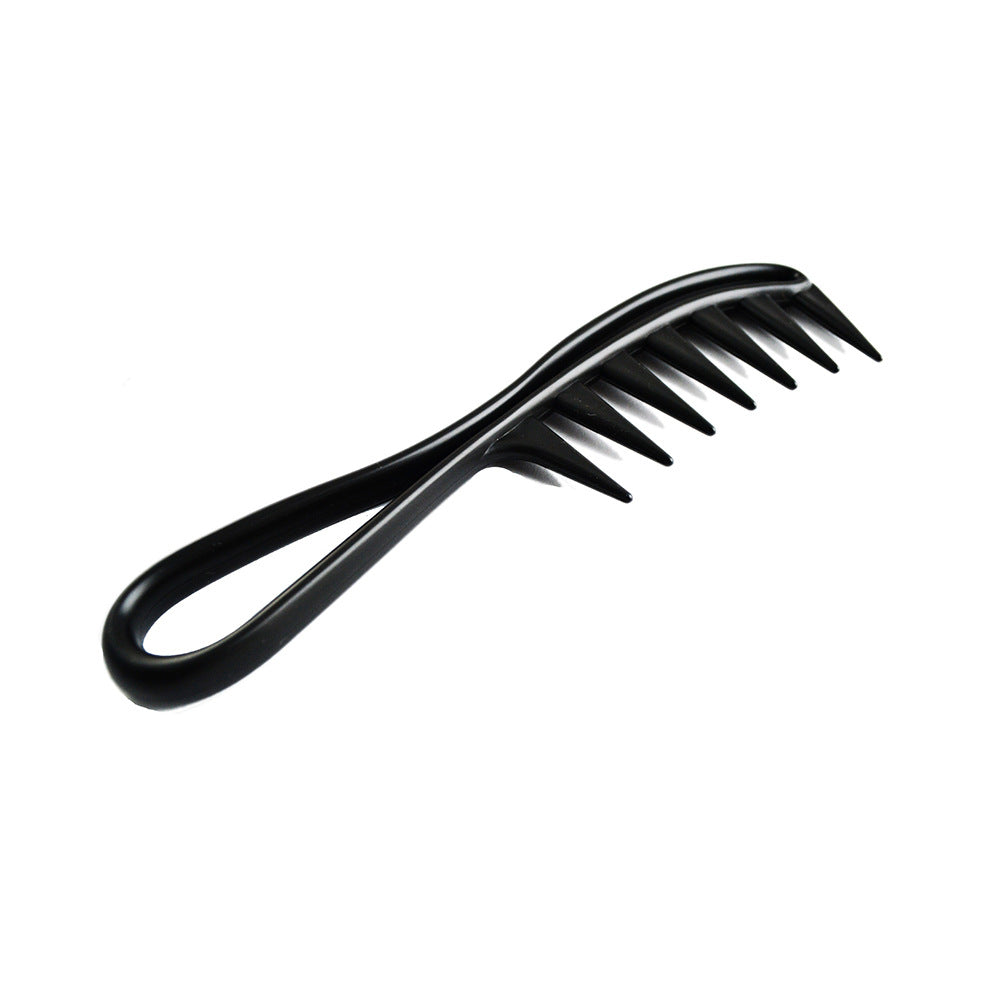 Three-dimensional Handle Comb For Greasy Hair Hair Saloon Dedicated Wide Tooth Shark Comb