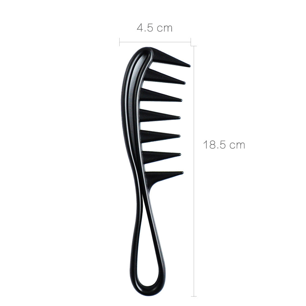 Three-dimensional Handle Comb For Greasy Hair Hair Saloon Dedicated Wide Tooth Shark Comb