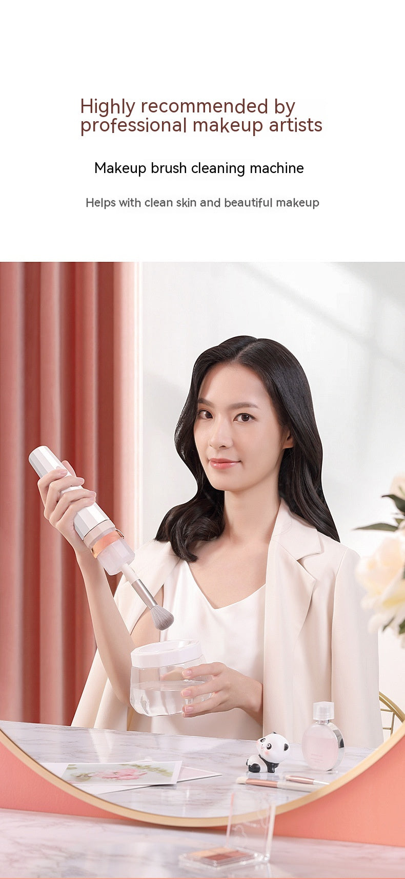 Washing Machine Powder Foundation Brush Eyebrow Brush Automatic Cleaning Hand-free
