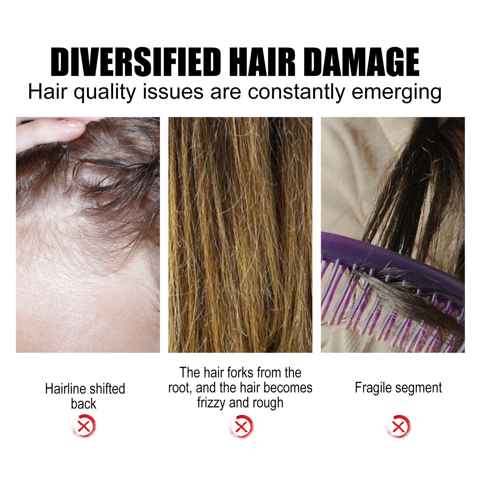 Eelhoe Strong Repair Rice Dense Hair Spray Hair Follicle Hair Root Anti-drop