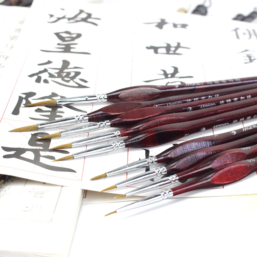 Watercolor painting stroke pointed nail pen