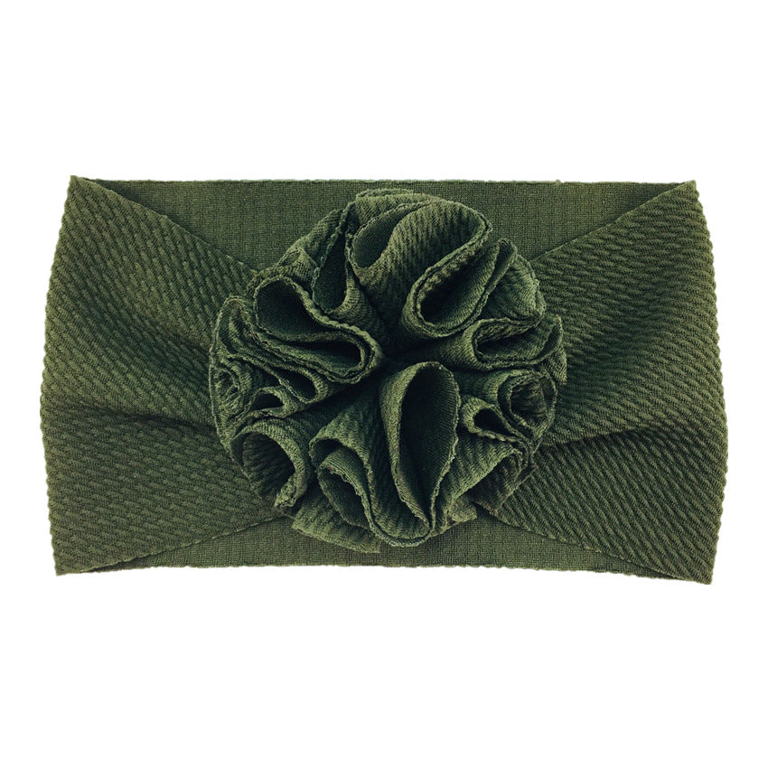 Twill bubble flower headband
