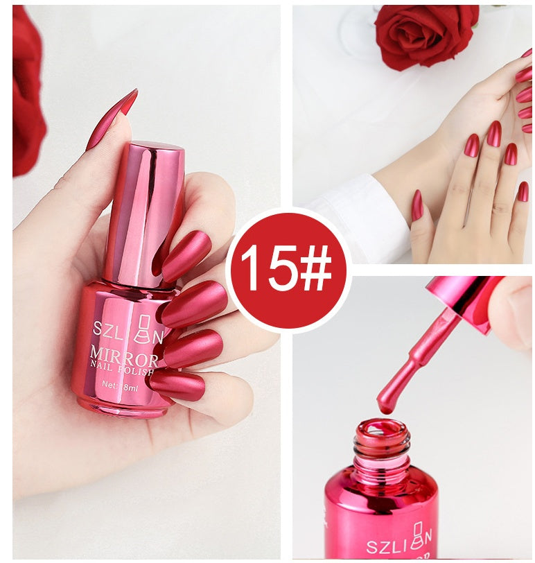 SZLIAN Mirror Silver Nail Polish