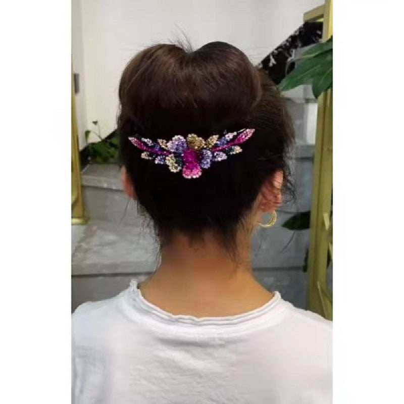 Women's Fashion Casual Rhinestone Anti-slip Hair Comb