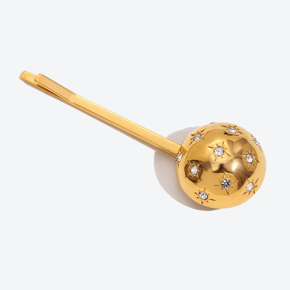 Retro Minority Hair Accessories Gold-plated Spherical Eight Awn Star