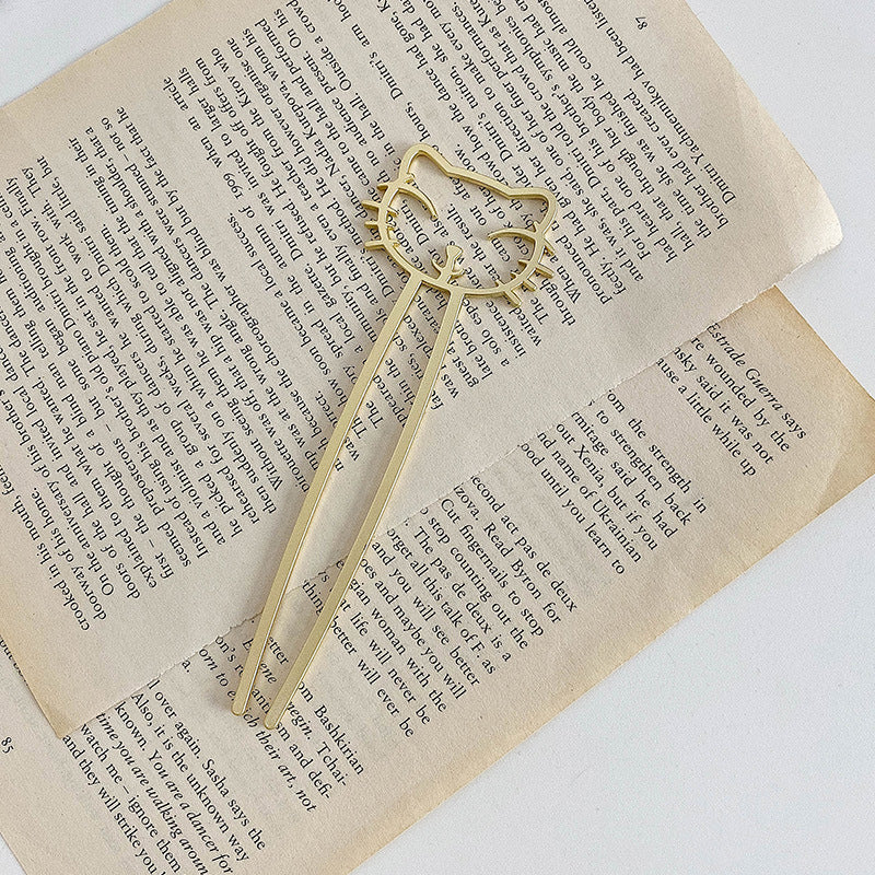Fashion Personality Cute Matte Metal Cat Hairpin