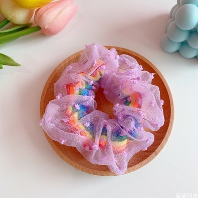 Rainbow yarn sweet hair rope