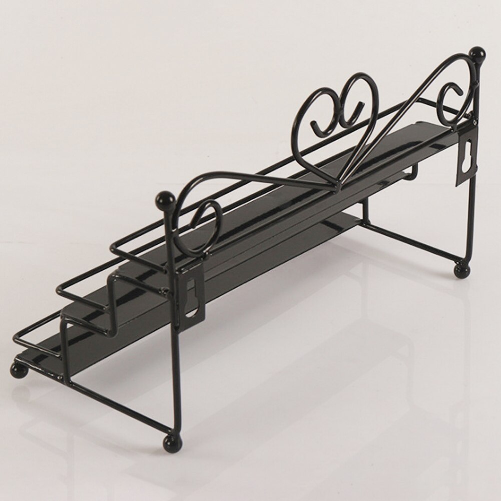 Three-layer Wrought Iron Nail Polish Display Stand