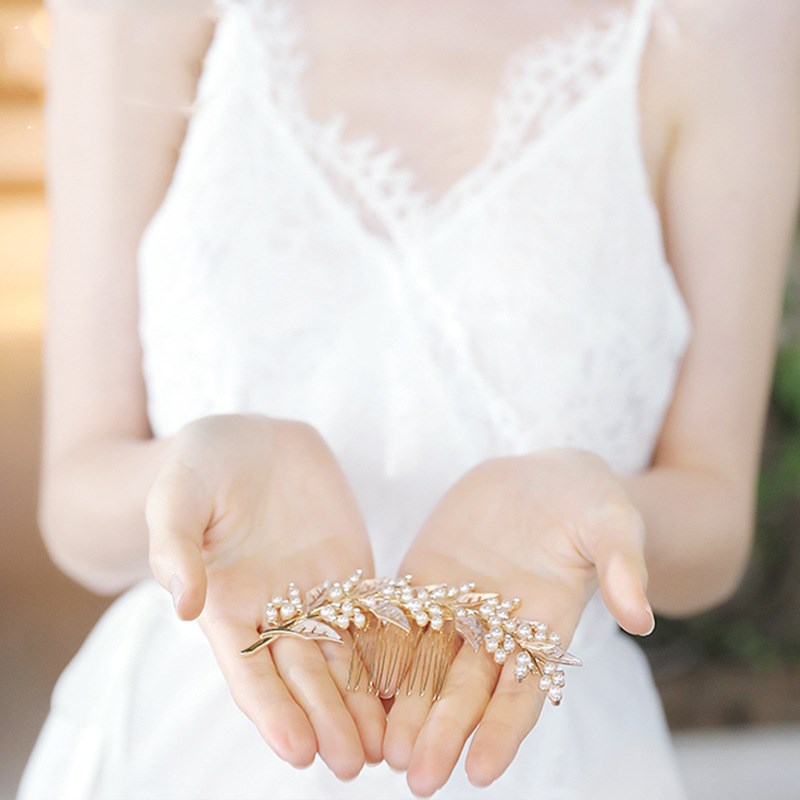 Hollow bridal hair accessory plate hair insert comb wedding