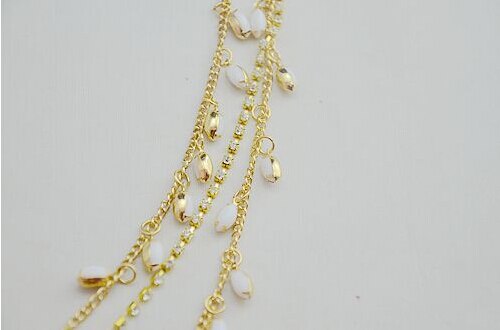Horse Eye White Diamond Chain Headdress Tassel Hair Accessories Hairpin