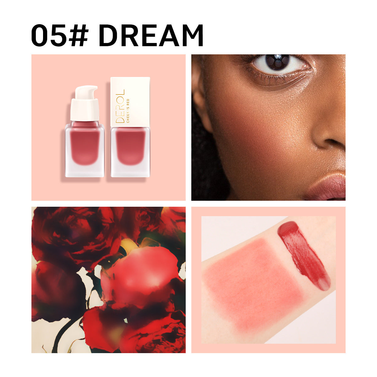 Derol Makeup Moisturizing Repair Brightening Look Natural Nude Makeup Blush
