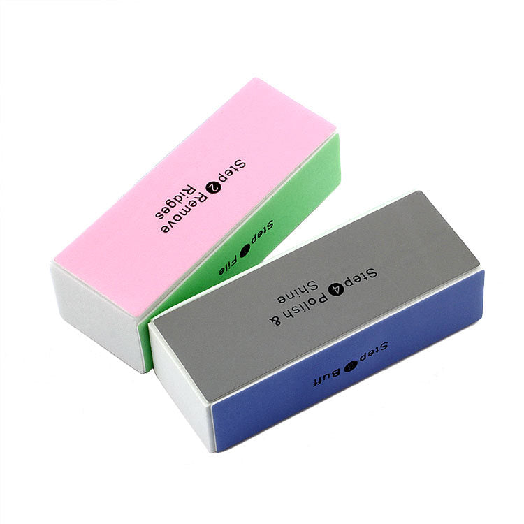 Step File Nail four-sided sponge polishing block