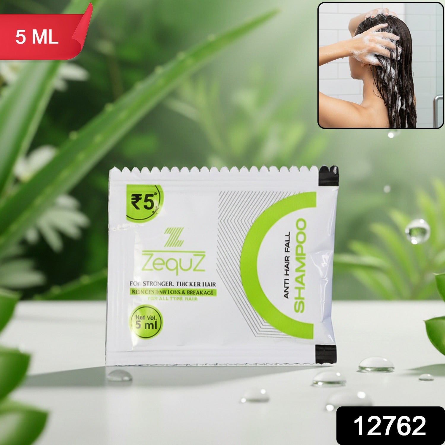 Zequz Anti-hair Fall Strengthening Shampoo Sachet (5 Ml  1 Pc)