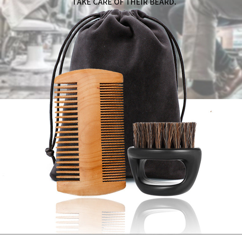 Ring Oil Hair Comb Broken Grate Double Sided Care Set