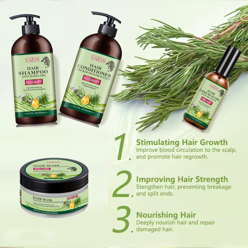 Uazan Rosemary Shampoo And Conditioner Set