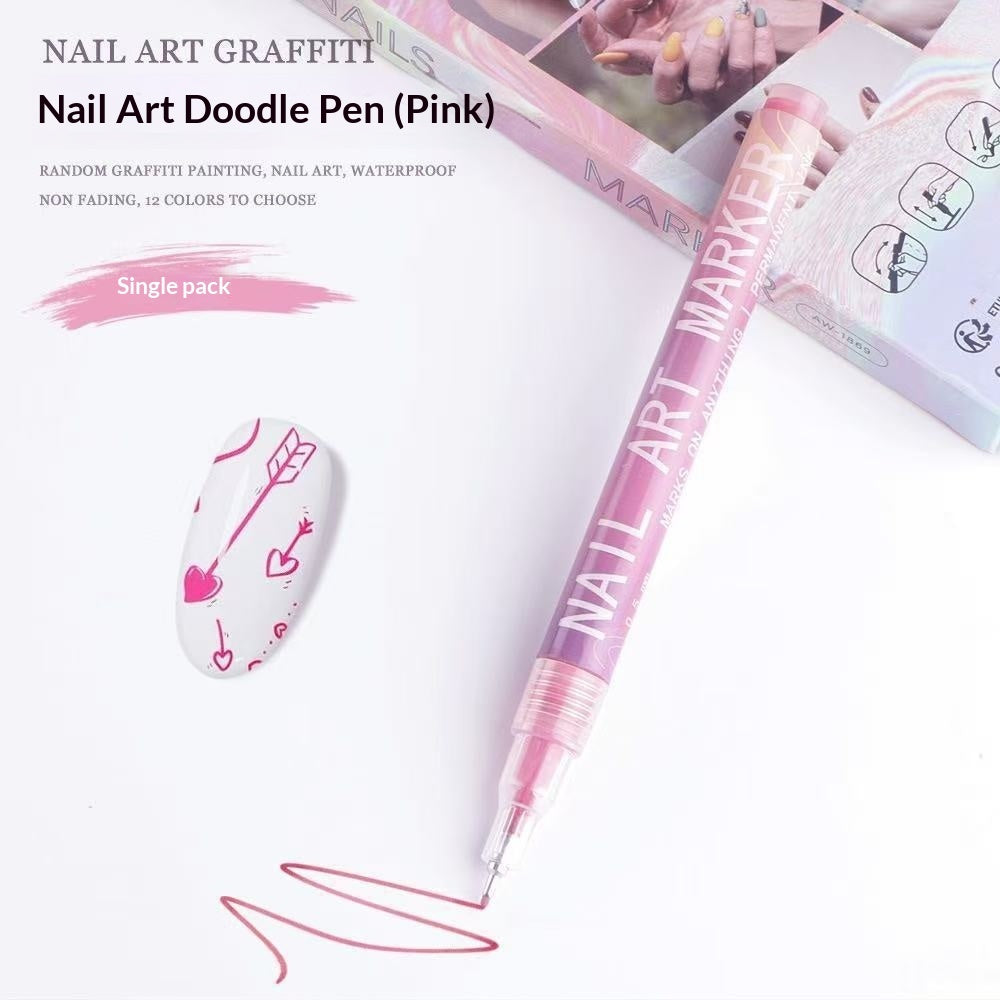 Doodle Nail Art Pen 12-color Liner Paint Brush Nail