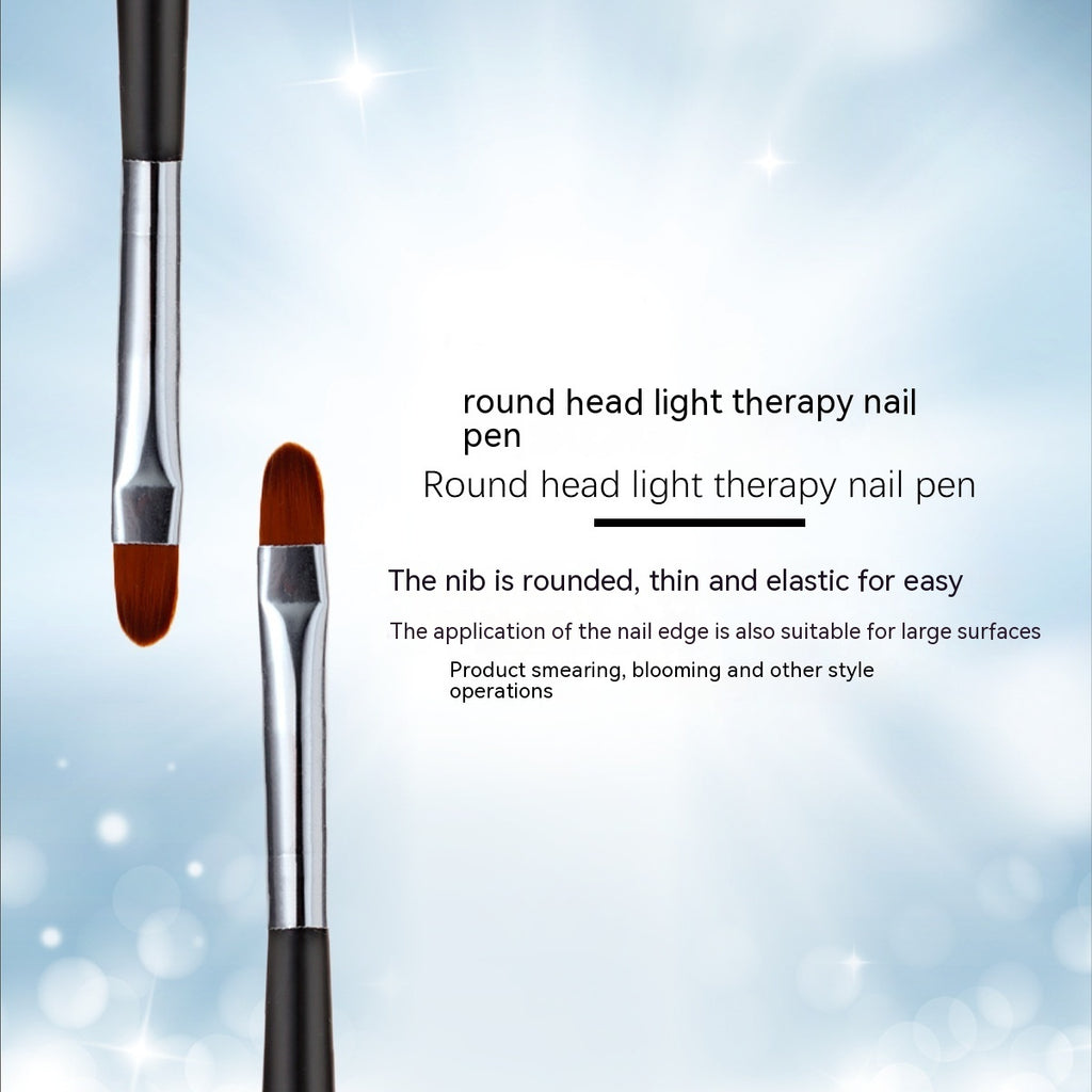 Factory Direct Sales Nylon Hair Round Head Single Nail Beauty Paint Pen Nail Beauty Flat Head UV Pen Nail Brush Tools