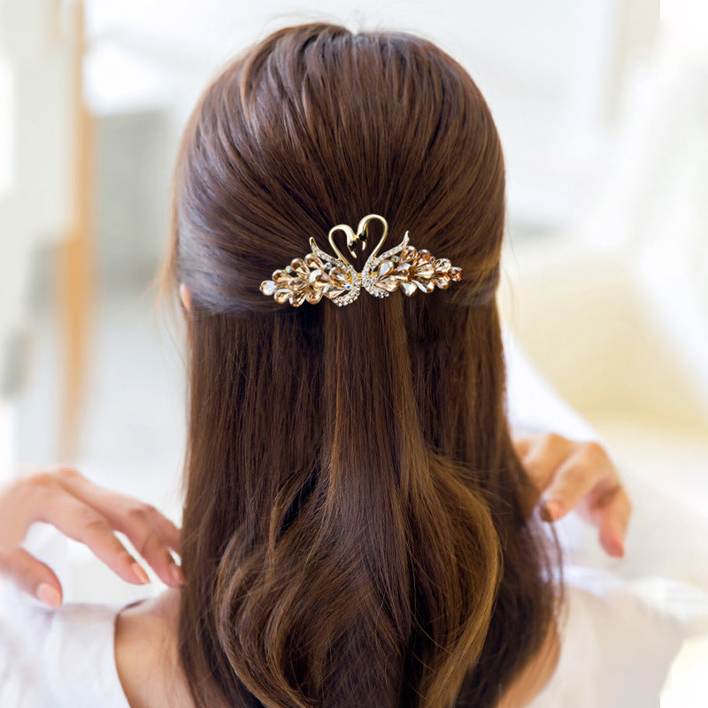 Small Fashion Double Swan Women's Hair Clip
