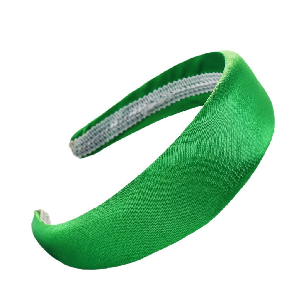 Light Board Satin Sponge Headband Multi-color Wide Edge