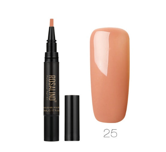Rosalind 5ml Solid Color Nail Art Pen Nail Glue for Nail Art