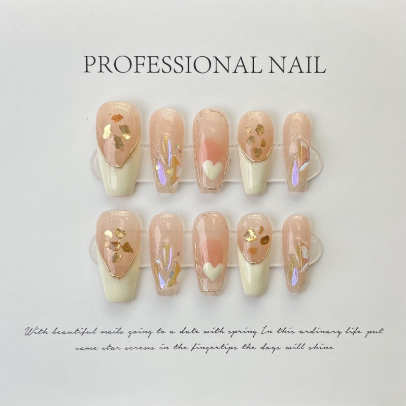 Wear Armor Nail Shaped Piece French Sequins Love Detachable