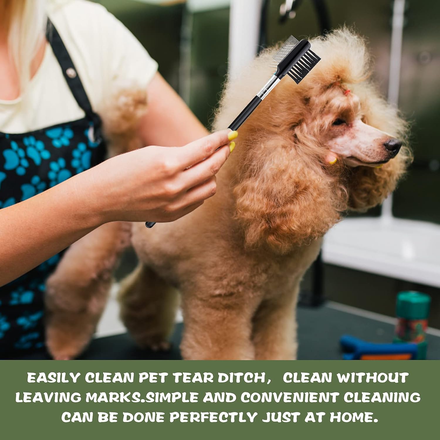 Dog Eye Comb Tear Stain Remover Comb Double-Head Tear Stain Comb For Small Dogs  Metal Eye Booger Remover For Dogs Puppy Cat Grooming Comb For Removing Crust Mucus And Flea