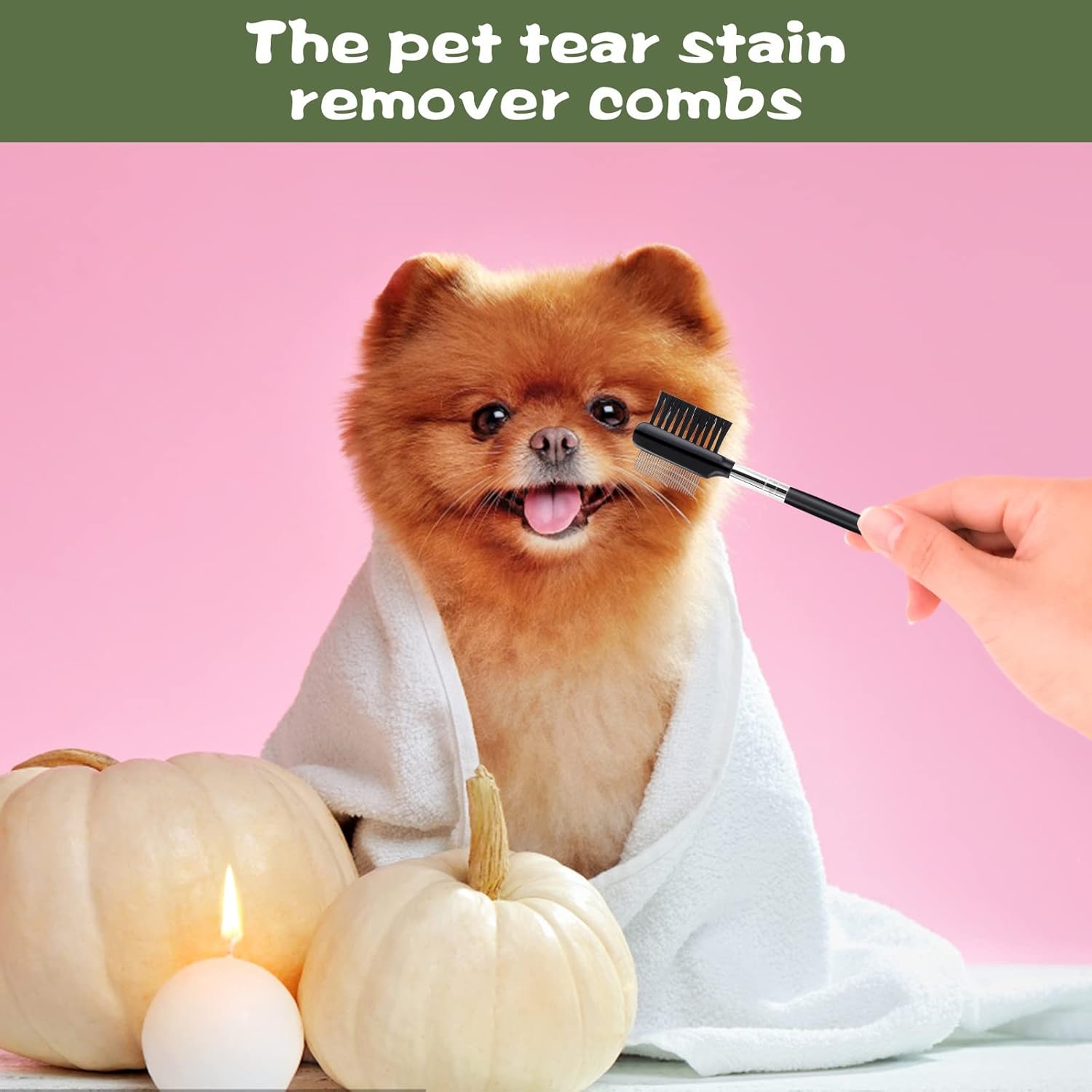 Dog Eye Comb Tear Stain Remover Comb Double-Head Tear Stain Comb For Small Dogs  Metal Eye Booger Remover For Dogs Puppy Cat Grooming Comb For Removing Crust Mucus And Flea
