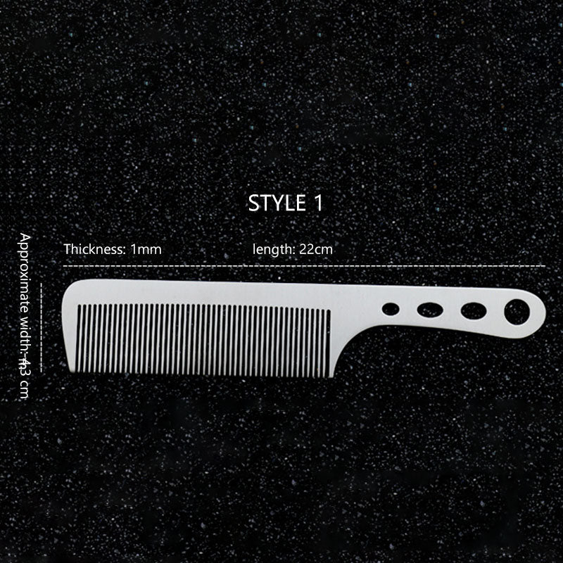 Fine-toothed ultra-thin steel comb for barber shop