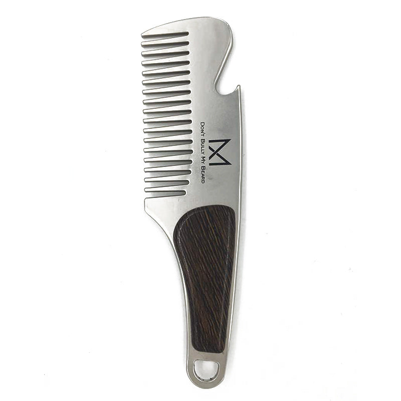 Men's metal comb bottle opener