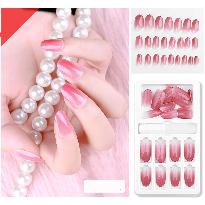Cute solid color series wearable nail patch